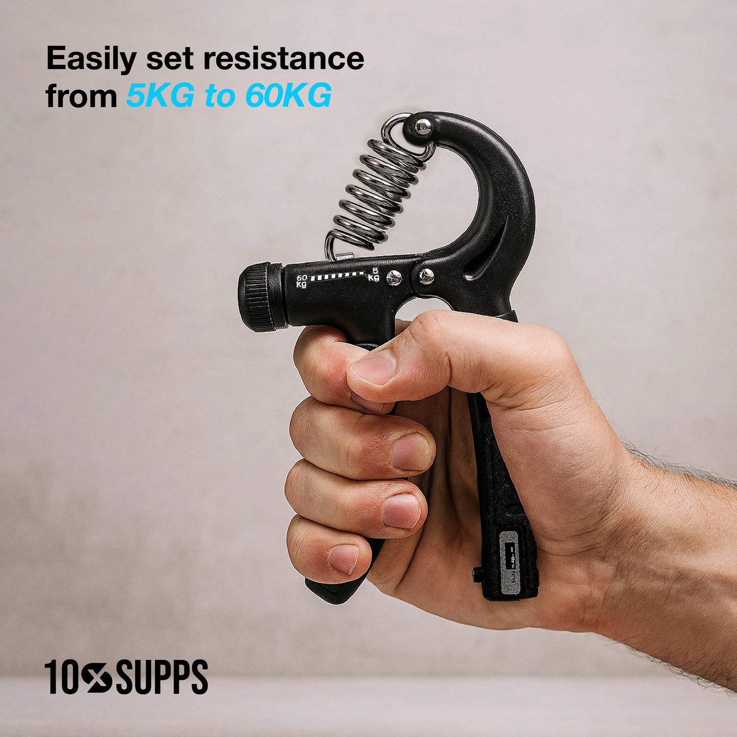 Hand Grip Exerciser Strengthener Adjustable Resistance 11-132 Lbs (5-60kg)