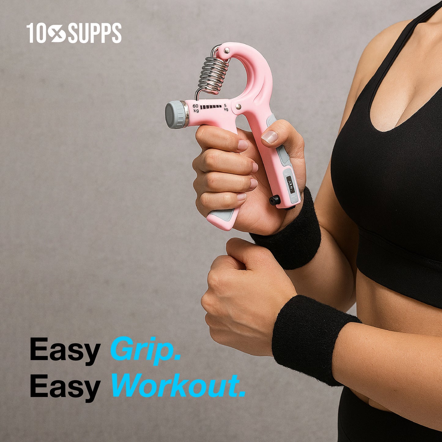 Hand Grip Exerciser Strengthener Adjustable Resistance 11-132 Lbs (5-60kg)